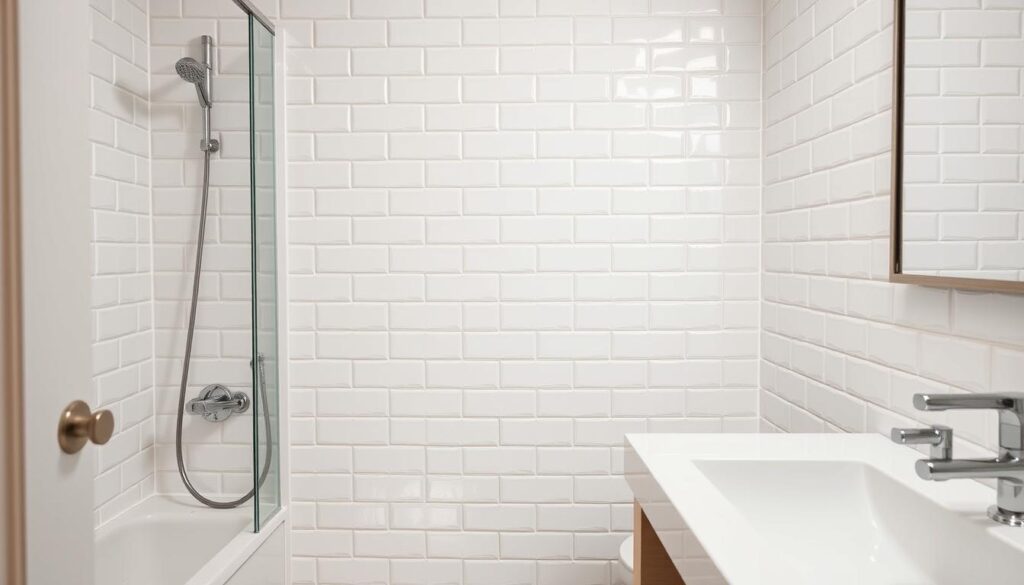 Czyste fugi w łazience po zastosowaniu domowych metod czyszczenia Czyste fugi w łazience po zastosowaniu domowych metod czyszczenia