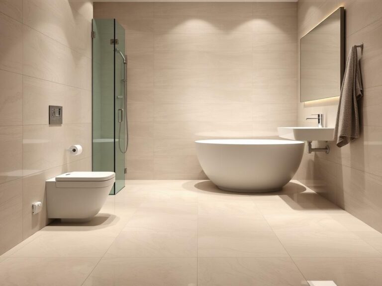 Gres szkliwiony w nowoczesnej łazience