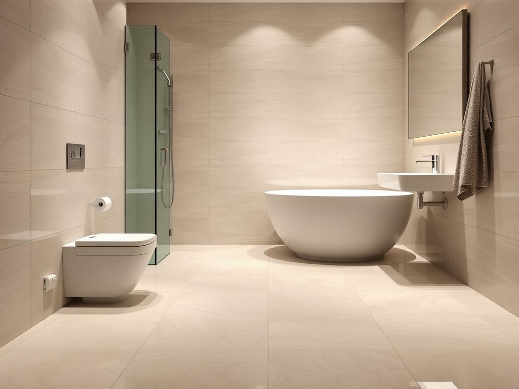 Gres szkliwiony w nowoczesnej łazience