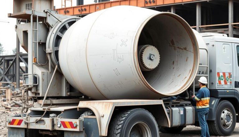 Gruszka betonu o pojemności 10 m3 na placu budowy