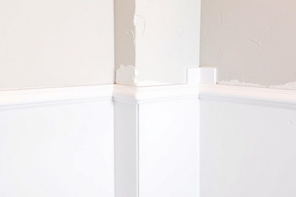 Narożniki PVC w łazience z tynkiem gipsowym