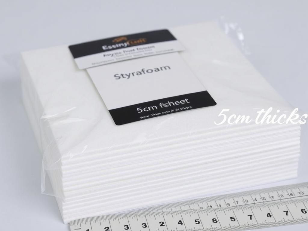 Paczka styropianu 5 cm z widoczną liczbą płyt