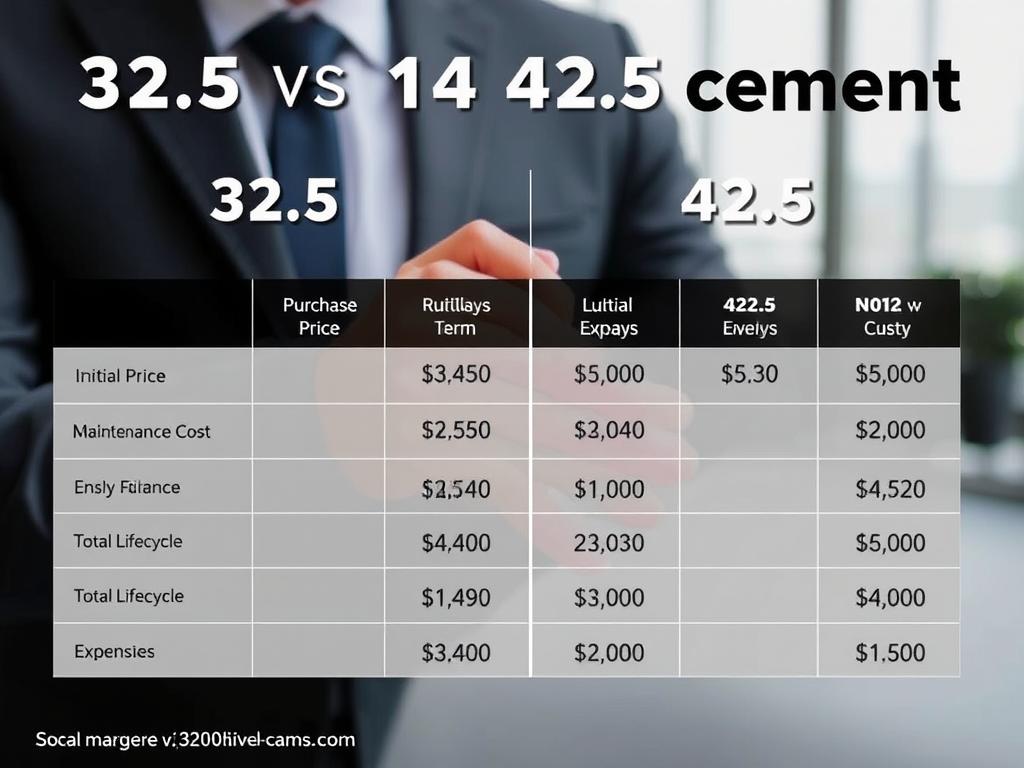 Porównanie kosztów cementu 32.5 i 42.5