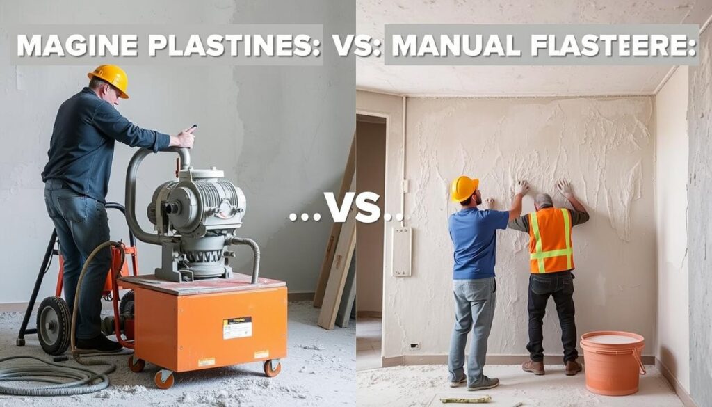 Porównanie tynkowania maszynowego i ręcznego tynkiem cementowo-wapiennym