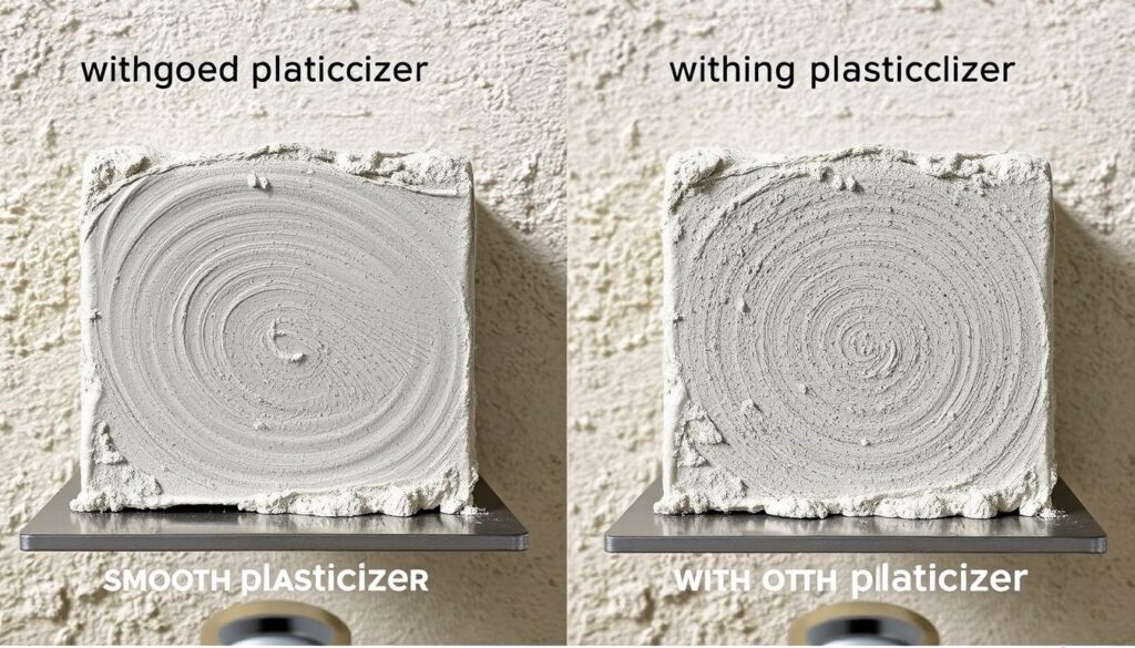Porównanie zaprawy murarskiej z plastyfikatorem i bez plastyfikatora
