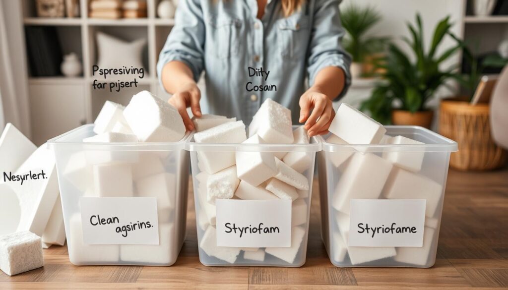 Praktyczne wskazówki dotyczące segregacji styropianu w domu, czy styropian wrzucamy do plastiku