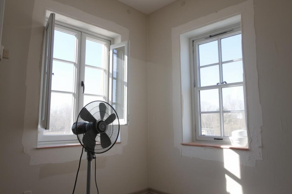 Prawidłowa wentylacja pomieszczenia podczas schnięcia gładzi szpachlowej
