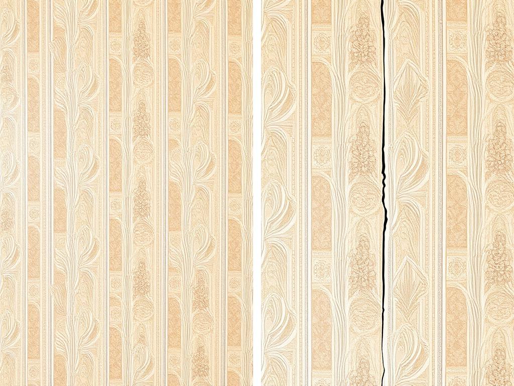 Proces kurczenia się tapety papierowej podczas schnięcia