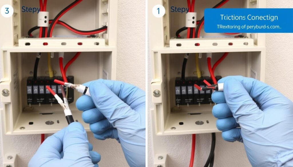 Proces łączenia kabli w puszce elektrycznej krok po kroku