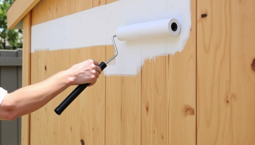 Proces malowania płyty OSB farbą do zastosowań zewnętrznych