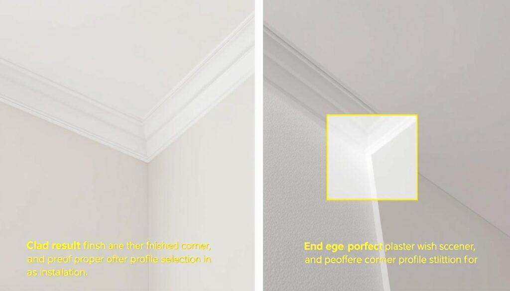 Profesjonalnie wykończone narożniki w nowoczesnym wnętrzu