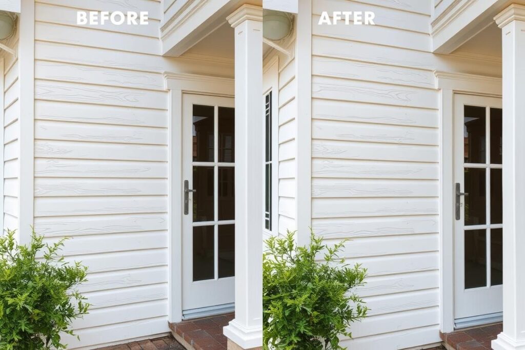 Renowacja białej farby na drewnie zewnętrznym Renowacja białej farby na drewnie zewnętrznym