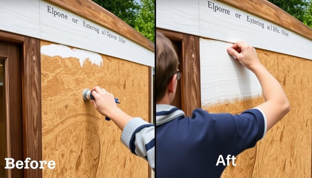 Renowacja zabezpieczonych płyt OSB na zewnątrz