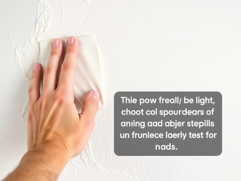 Sprawdzanie gotowości gładzi szpachlowej do szlifowania