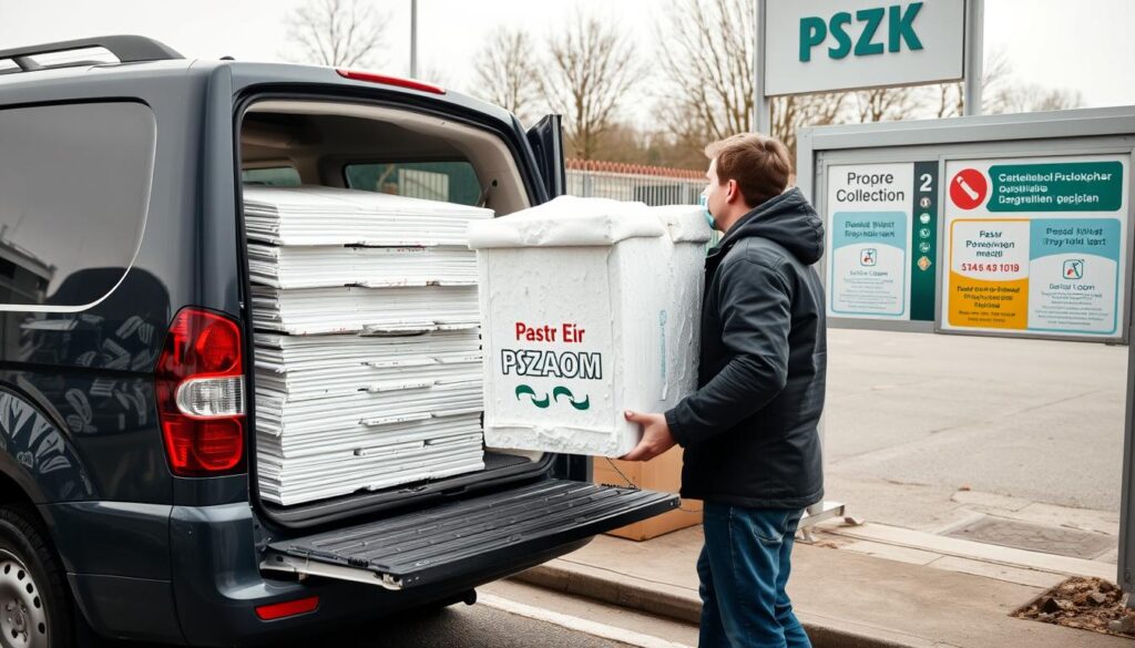 Styropian budowlany dostarczany do Punktu Selektywnej Zbiórki Odpadów Komunalnych (PSZOK), czy styropian wrzucamy do plastiku