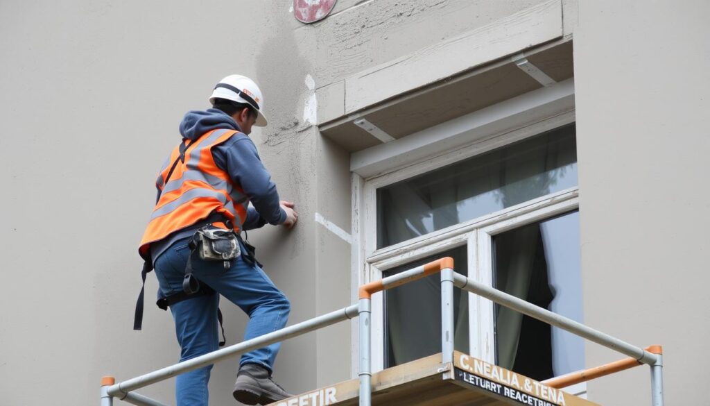 Tynkowanie elewacji z użyciem cementu 42.5