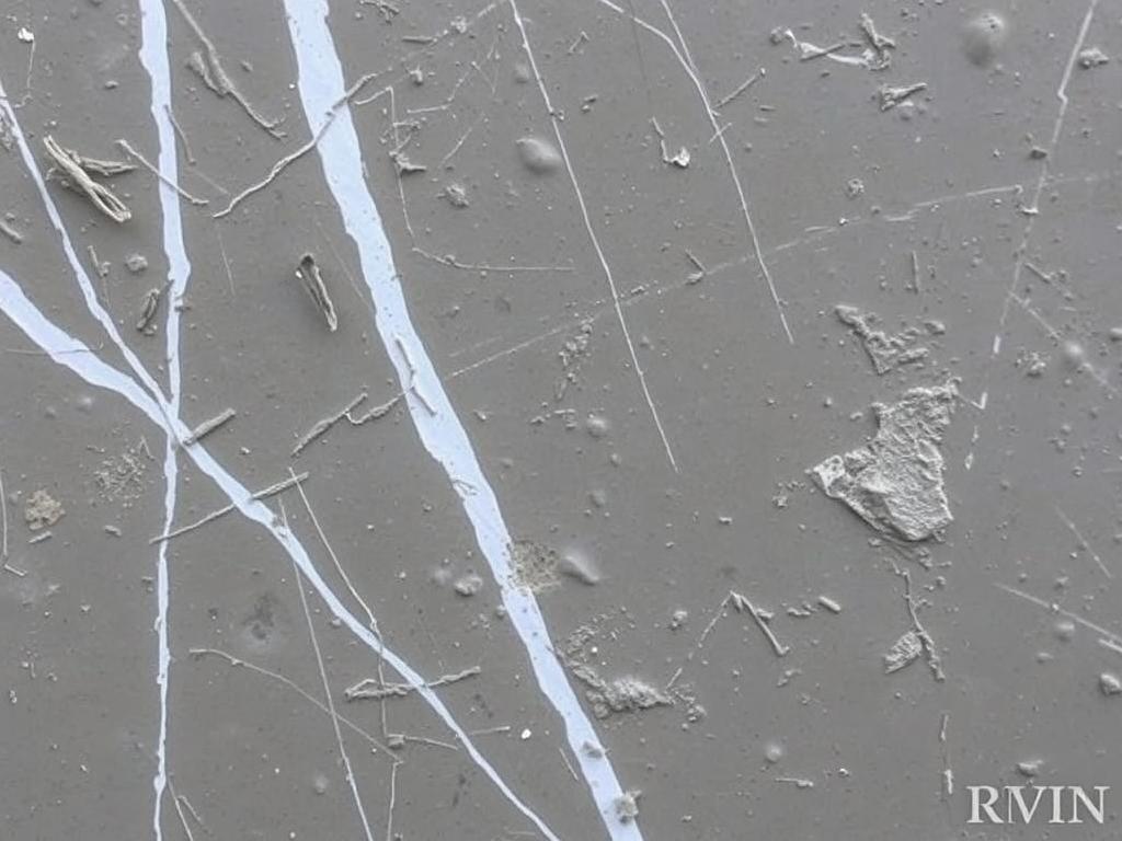 Uszkodzenia tynku mozaikowego spowodowane deszczem podczas schnięcia