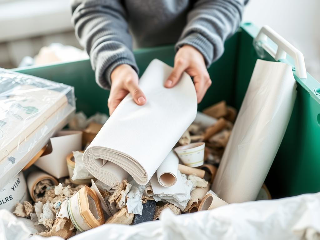 Utylizacja tapet flizelinowych - segregacja odpadów remontowych