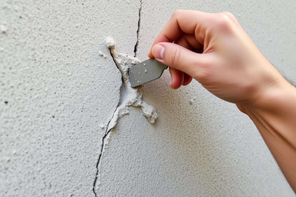 Zastosowanie zaczynu cementowego do naprawy pęknięć w ścianie