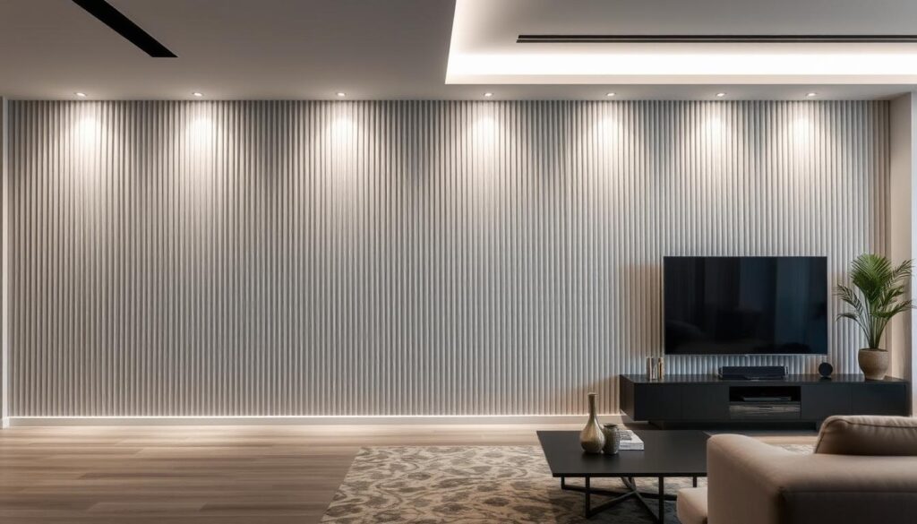 Efekt końcowy montażu lameli od podłogi do sufitu Efekt końcowy montażu lameli od podłogi do sufitu