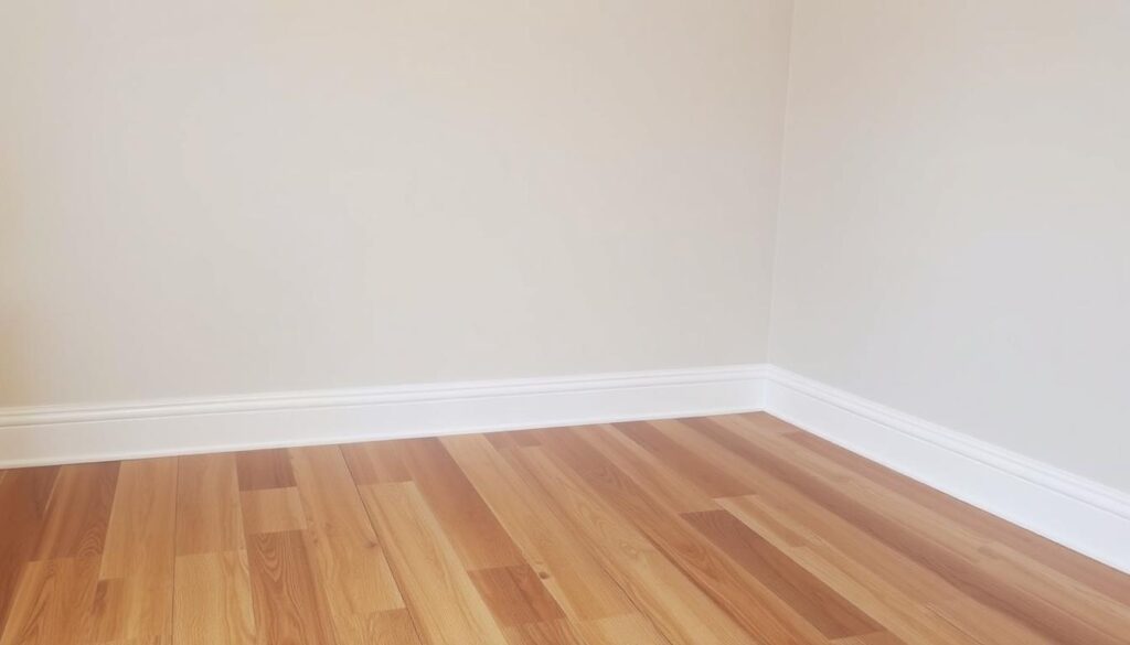 Efekt końcowy prawidłowo zamontowanych paneli podłogowych i listew przypodłogowych