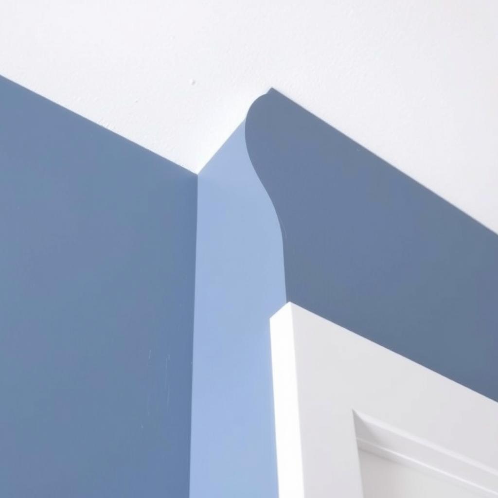 Metoda podziału kolorystycznego ze ścianą wchodzącą na sufit