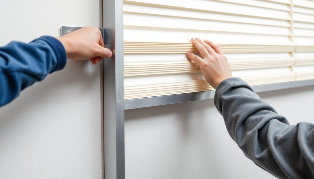 Montaż lameli na stelażu przy nierównej ścianie Montaż lameli na stelażu przy nierównej ścianie