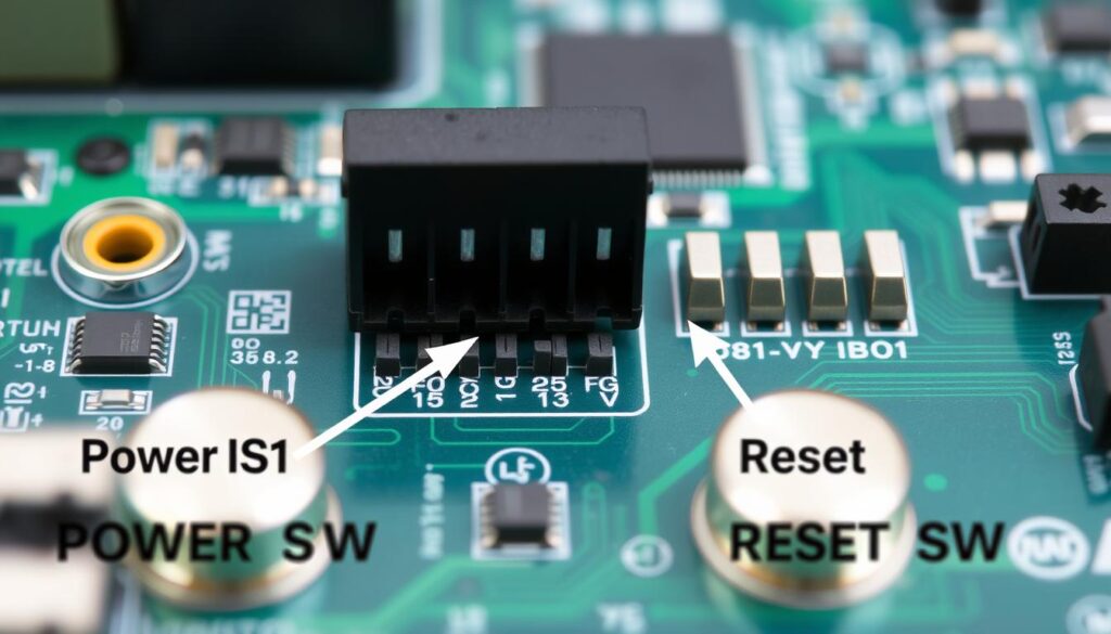 Podłączanie przycisków Power SW i Reset SW do płyty głównej