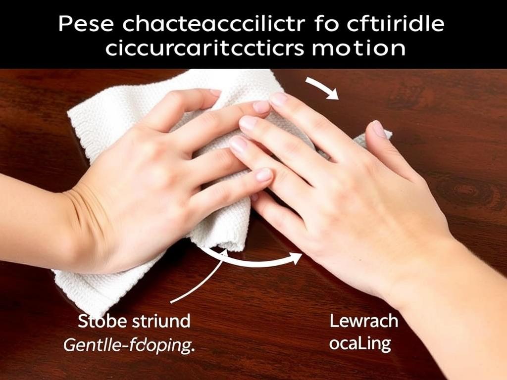 Prawidłowa technika czyszczenia mebli lakierowanych - okrężne ruchy miękką ściereczką