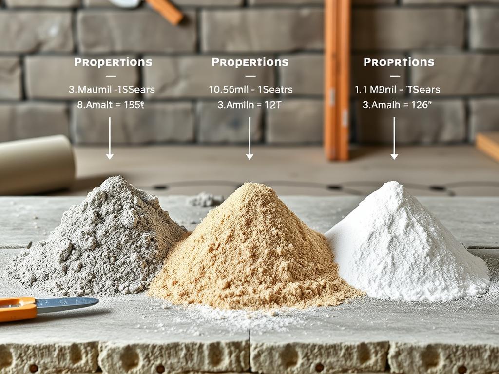 Różne proporcje składników zaprawy murarskiej w zależności od zastosowania