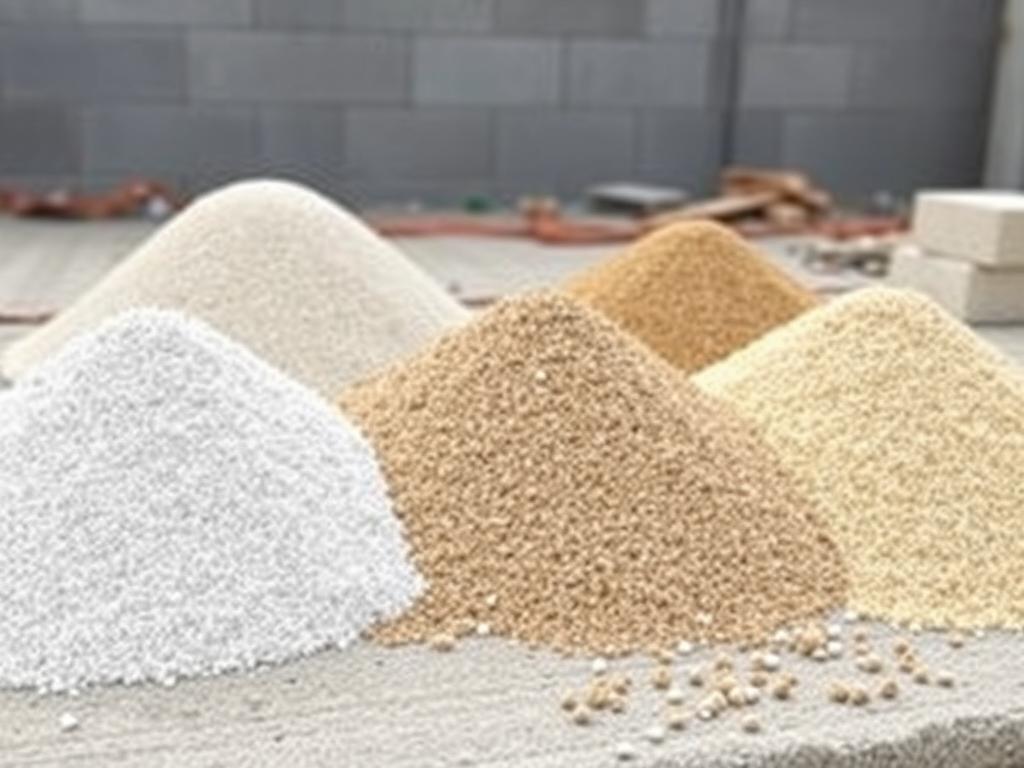 Różne rodzaje piasku do zaprawy murarskiej: piasek kwarcowy, piasek rzeczny i piasek kopalniany