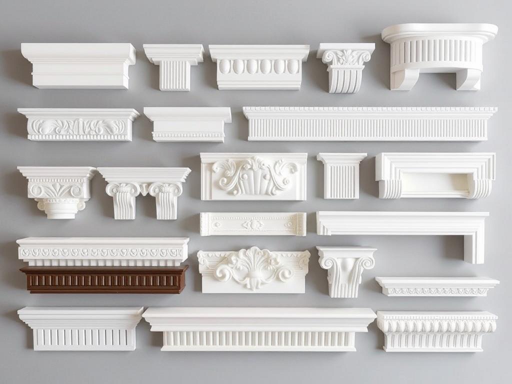 Różne rodzaje sztukaterii do maskowania zaokrągleń przy suficie