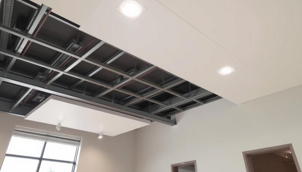 Sufit podwieszany jako rozwiązanie problemu zaokrągleń przy suficie