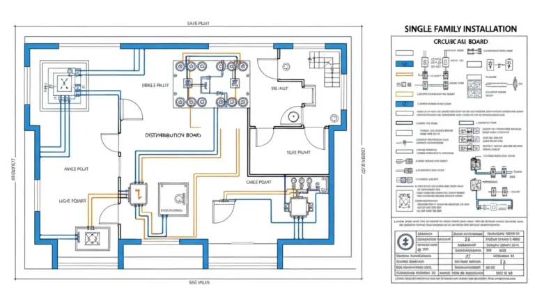 Schemat instalacji elektrycznej w domu jednorodzinnym - plan obwodow i rozdzielni